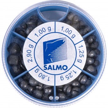 Грузила SALMO дробинка Pl 6 секций крупные 120г набор Грузила SALMO дробинка Pl 6 секций крупные 120г набор