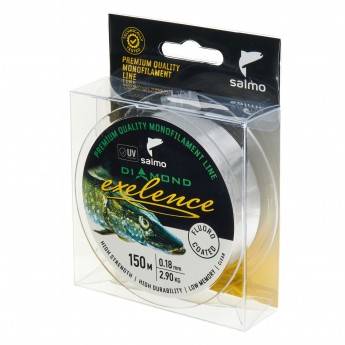Леска монофильная SALMO DIAMOND EXELENCE FLUORO COATED Clear 150/018