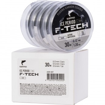 Леска монофильные зимние SALMO ICE PERIOD F-TECH CLEAR 5шт. набор Леска монофильные зимние SALMO ICE PERIOD F-TECH CLEAR 5шт. набор